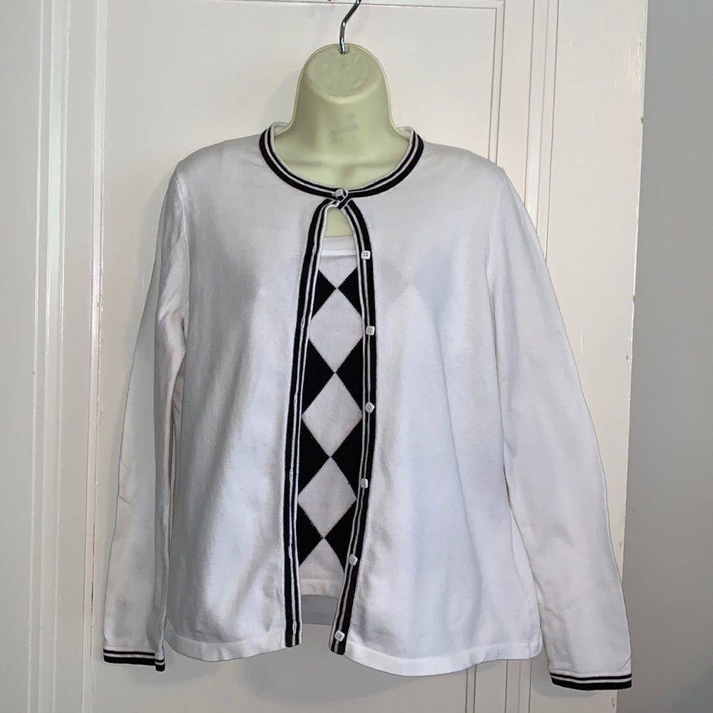 ‎Cullen white & black sweater set